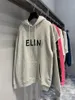 Men's Large Sweater Autumn And Winter Letter Logo Printed Pocket Trend Loose Hooded Pullover For Women Eline Hoodies 918 Eline 802