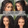 Afro sintético Kinky Curly 13x6 HD Human Hairleless 13x4 4c Bordas de renda perucas frontais para mulheres 30 polegadas Deep Wave Frontal Wig na venda 231006