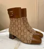 2023 Новые бренды ботинки Angle Boots G Дизайнер буквы Martin Desert Женские классические модные ботинки зимние кожаные сапоги толстые каблуки женская обувь