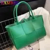 Evening Bags 2 Set Weave Large Capacity Women's Tote Bags PU Leather Shoulder Bags for Women Fashion Lady Top-handle Bag Luxury Handbags 231007