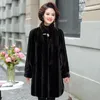 Women's Fur ZXRYXGS Sales Promotion Mid Length Faux Coat Fashion Elegant Jackets 2023 Autumn Winter Clothing Women Coats Black White