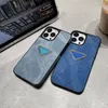 Designer Brand Denim Phone Cases For Mens Womens IPhone 15 14 13 Promax 12 14pro 13pro 12pro Promax Classic Mobile Phone Cover Iphone Case