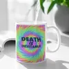 Kupalar Ölüm kaçınılmaz beyaz kupa kahve fincanları komik seramik kahve/çay/kakao hediyesi nihilizm nihilist ölü kötümser