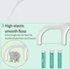 Dental Floss 400pcs Dental Floss Picks Disposable Dental Flosser Toothpick with Threads Clean Between Brush for Tooth Floss Brush 231007