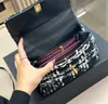 COCO Handle Designer Handbag Crossbody Shoulder Bag Lady Clutch Bag Luxury Tote Chain Bag Vintage Top Quality Woolen Cloth Purse 23*14CM