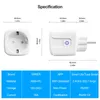 Power Cable Plug 16A EU Smart WiFi med Monitor Home Wireless Socket Outlet Works Alexa Google Tuya App 231007