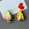 Fridge Magnets 2Pcs 3D Funny Fridge Magnet for Children Kids Toys Home Kitchen Decor Cute Cartoon Fruit Food Magnets for the Refrigerator 231007