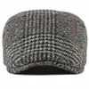 HT2701 CAP BERTUMN Winter Wool Hat Vintage Mężczyźni Mężczyźni Kobiety Beret Regulowane retro bluszcz newsboy Flat Cap Menter Hat 20311N