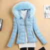 Frauen Pelz Kunstpelz Frauen Winter Baumwolle Gefütterte Jacke 2023 Neue Frauen Großen Pelz Kragen Baumwolle Mantel Warm Verdicken Lose Mit Kapuze Parkas Winter OutwearL231007