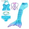 Thema Kostüm Haojxuanyu Kinder Meerjungfrau Bademode Mädchen Rosa Blau Bikini Set Kinder Badeanzug Cosplay Meerjungfrau Schwanz Kommen zum SchwimmenL231008