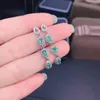 Dangle Earrings YULEM Jewelry Luxury Emerald Drop For Wedding Natural Eardrop 925 Silver Gift Woma