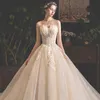 Robe de mariée princesse sur mesure, robe de bal, chérie, brillante, scintillante, cristal de luxe, musulmane, grande taille, épaules dénudées, balayage train, robes de soirée de mariée