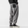 Männer Hosen 2023 Fleece Hause Männer Jogger Jogginghose Winter Warme Kaschmir Casual Koreanische Stil Street Hip Hop Plus Samt 5XL