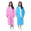 Vêtements de pluie enfants adulte imperméable imperméable réutilisable EVA pluie Poncho pour enfants filles femmes transparent clair vêtements de pluie costume pour étudiant 231007