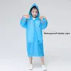 Mode enfants imperméable EVA imperméable épaissi manteau de pluie réutilisable Transparent veste de pluie clair enfants Tour costume de pluie 231007