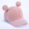 Bola bonés crianças inverno quente hip hop boné de beisebol capitão veludo crianças manter em meninos meninas snapback para 2-10 anos de idade