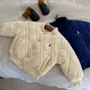 Manteau en duvet pour enfants, vêtements d'hiver pour garçons et filles, vêtements en coton épais brodés, veste bouffante pour bébé, uniforme de Baseball 231007
