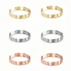 Designer Rings Love Screw Ring Men and Women Stainless Steel Diamond Rings Party Wedding Classic Jewelry 18K Gold Silver Rose Neve305Y