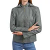 Women's Jackets Solid Color Velvet Hooded Long Sleeve Leather Short Jacket Warm Casual House Market Women Fall