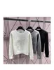 Nowe kobiety Sweter mody Letklover Letter z drukowaniem odzieży Spring Autumn Lose Casual Woman Designer Sweter 3 Style Czarny biały szary