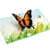 Greeting Cards Lovely 3D Pop Up Romantic Butterflies Card Laser Cut Animal Postcard Cartoon Wonder For Women Wife Girl Daughter Mother Dhfcq