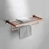 Juego de accesorios de baño, accesorios de baño de oro rosa pulido, toallero de baño, barra de toalla 231007