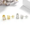 Hoop Huggie 3-6.5mm Diamond Earrings For Women Ear Studs Men High-End Jewelry Pass Tester 231005