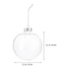 Christmas Decorations 20pcs Christmas Clear Baubles Transparent Fillable Balls 8cm Christmas Tree Hanging Ornament Wedding Mas Party Home Decor 231006