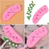 Moldes de cozimento Rose Flower Vine Sile Mold Handmade Candy Fondant Gum Paste Decoração DIY Craft Drip Glue Suprimentos MJ1232 Drop D DHEF8