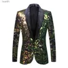 Theme Costume High Quality Blazer Men's European and American Style Sequins Nightclub Party Host Emcee Best Man Comes Slim Suit JacketL231007