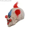 Party Masks Horrible Realistic Scary Clown Mask for Halloween Festival Party Face Mask X3UC Q231007
