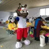 2024 football wolf Mascot Costumes Halloween Cartoon Character Outfit Suit Xmas Outdoor Party Outfit Unisex Promotional Advertising Clothings