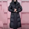 Damen Trenchcoats 2023 Winter Daunen Baumwolle Gefütterte Jacke Frauen Hohe Qualität Über Knie Schlank Verdicken Warme Mantel Weibliche Solide damen Mantel