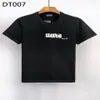 DSQ Phantom Kaplumbağa Erkek Tişörtleri Erkek Tasarımcı Tişörtleri Siyah Beyaz Geri Serin T-Shirt Erkekler Yaz İtalyan Moda Stre217c