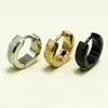 Oorringen Mode Punk Frosting Ronde Kleine Kleur Goud Zwart Titanium Stalen Sieraden Voor Mannen Vrouwen 4 13mm