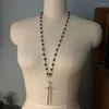 Pendant Necklaces Sword Necklace-Rosary Chain-Hand Wrapped-black-goth-O Ring
