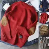 Pulls pour hommes Élégant Casual Crewneck Pull Homme Élastique Hommes Patchwork Manches Hiver Pour Rencontres