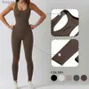 Active Sets WISRUNING Hollowed Back Yoga Jumpsuit Sport Outfit for Women Bodysuit Suits for Fitness Set Workout Tights Sportswear for GymL231007