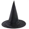 BERETS HALLOWEEN WITCH HAT CAP FÖR KVINNA Män barn Spider Decor Rave Party Festival Carnival Cosplay Costume Accessory