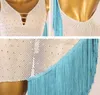 ステージウェアサマー標準のダブルカラーマッチングドレス女性ラテンダンススカート（スパンデックス）カスタマイズコスチュームCHA