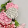 Whole- 12 pcs Silver golden rhinestone Napkin Rings Serviette Holder Wedding napkin231o