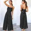 Kvinnors jumpsuits Rompers Casual Long Pants Elegant Ladies Clubwear Dot Prints PlaySuit BodyCon Party for Women 20212706