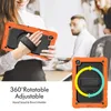 Étui avec béquille rotative à 360° pour Samsung Galaxy Tab A7 10.4 A7lite 8,7 pouces A8 10,5 pouces Housse en silicone résistante aux chocs avec bandoulière Film PET