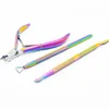 Cuticle Scissors KODIES GEL 3 PCS/Set Nail Tools Professional Cuticle Pusher Scissors Stainless Steel Nipper Clipper Nail Art Pedicure Trimmer 231007