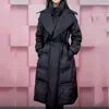 Damen Trenchcoats 2023 Winter Daunen Baumwolle Gefütterte Jacke Frauen Hohe Qualität Über Knie Schlank Verdicken Warme Mantel Weibliche Solide damen Mantel