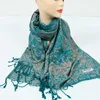 Halsdukar Jacquard Cashew Totem Tassel sjal Autumnwinter Womens Hijab Flower Extended Scarf Soft Pashmina Paisley Neckerchief 231007