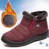 Women Boots Super Warm Winter Shoes for Ankle Waterproof Snow Botas Mujer Short Black Low Heels Female 230922