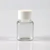 Bouteille PET carrée transparente de 30 ml 50 ml 80 ml, bouteille d'emballage, bouteille de capsule, bouteille en plastique avec capuchon blanc F1853 Sgcnn