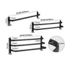 Handdoekhouders Handdoekenrek Wandmontage 30-60CM Multi Rod Hanger Badkamer Ruimte Aluminium Plank Meerlaags Laag Met Haak Handdoekstang Haakhouder 231007