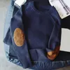 Męskie swetry Świetny sweter męski okrągły szyję anty-paczki elastyczne swobodne załogi